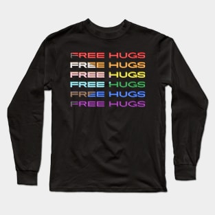 Free Hugs Pride Flag Long Sleeve T-Shirt